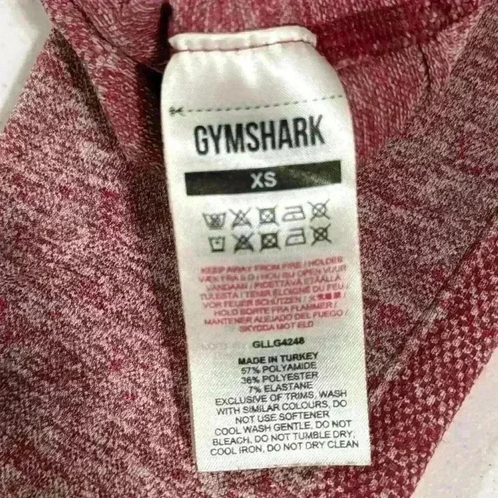 Gymshark Leggings Red Marled Compression XSmall Women’s - Picture 8 of 11